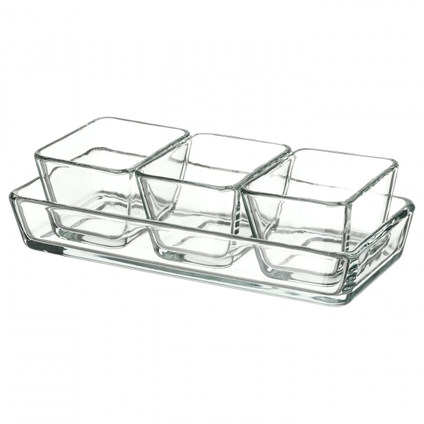 40372159 Форма/блюдо д/дхвк, 4 шт, прозрачное стекло