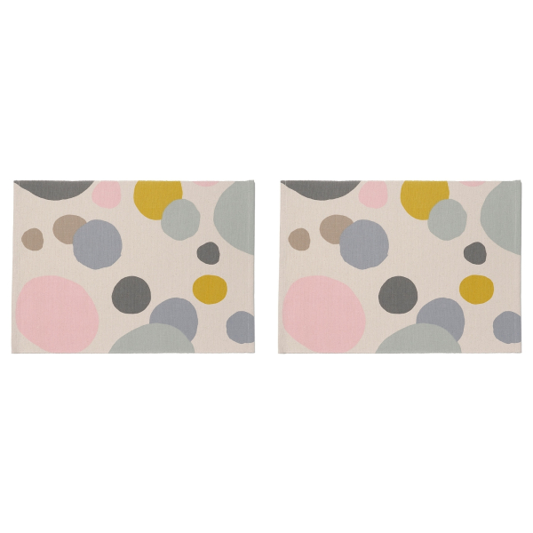 00584219 Салфетка под приборы, узор точки / разноцветный, 35x45 см, 2 шт