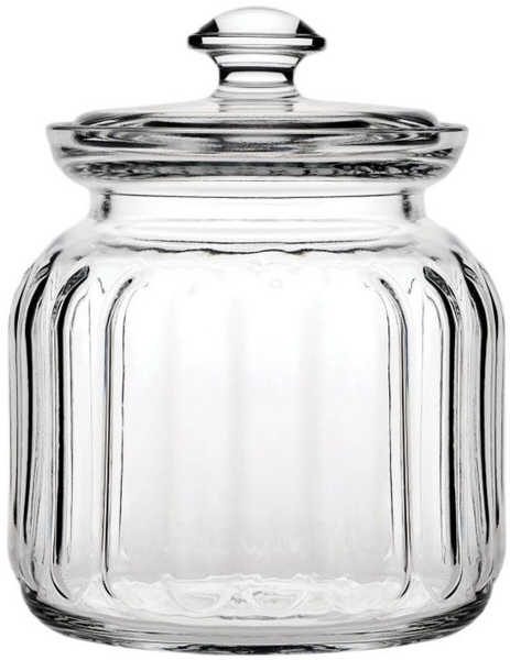 96374 Банка с крышкой, прозрачное стекло, 900 мл