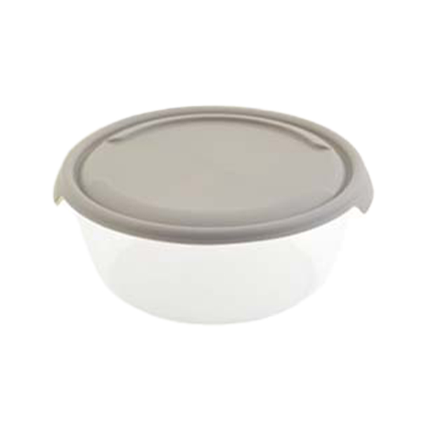 P1FO004 Контейнер пластиковый с крышкой, круглый, разноцветный, 2 л