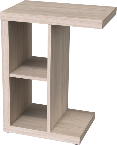 00845 Приставной стол, дуб беленый, 47x60x30 см