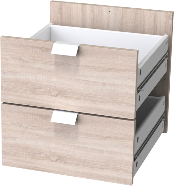 00708 Вставка с 2 ящиками, 33х33х37 см, дуб беленый