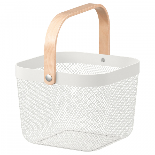 RISATORP РИСАТОРП Корзина, белый, 25x26x18 см - Корзины для хранения IKEA