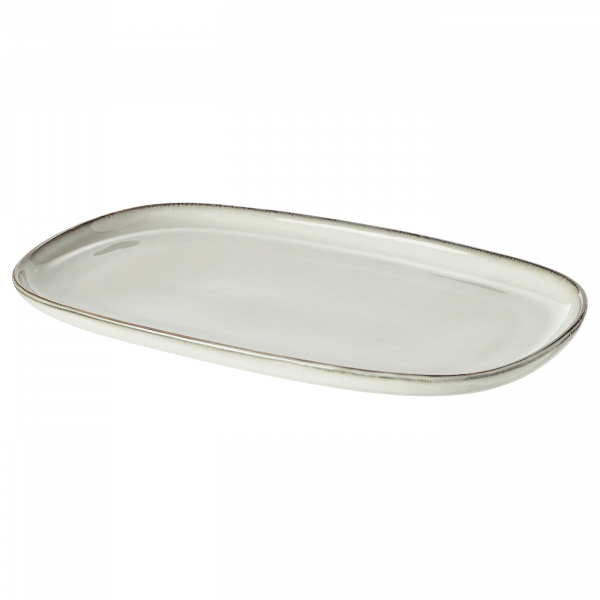 00457160 Тарелка, серый, 31x19 см