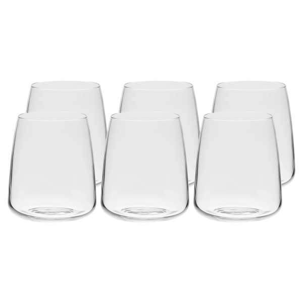 180802-6 Набор стаканов, прозрачное стекло, 370 мл, 6 шт