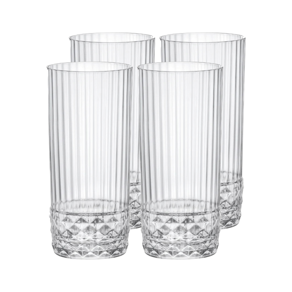 122141-4 Набор стаканов, прозрачное стекло, 490 мл, 4 шт