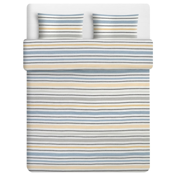 30548668 Пододеяльник и 2 наволочки разноцветные полосы, 200x200/50x60 см