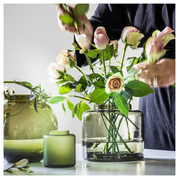 10511963 Ваза, зелено-коричневый, 16 см