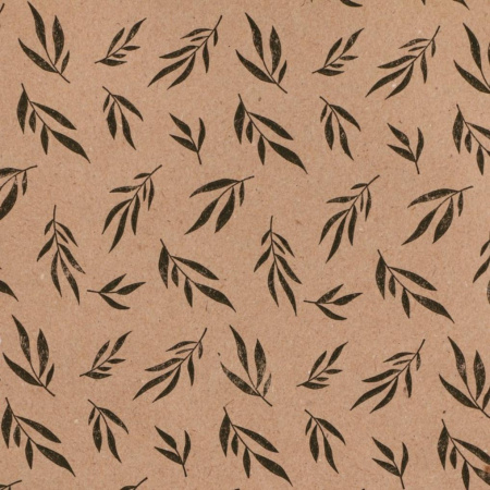 9459135 Рулон упаковочной бумаги крафт «Ветки», 0.5 х 8 м