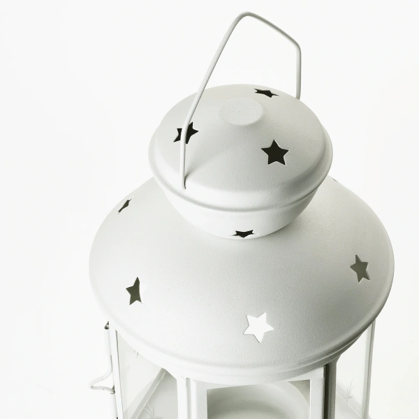 40371701 Фонарь для греющей свечи, д/дома/улицы белый, 21 см