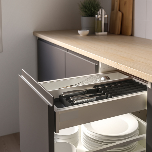 80433207 Подставка для ножей, антрацит, 20x50 см