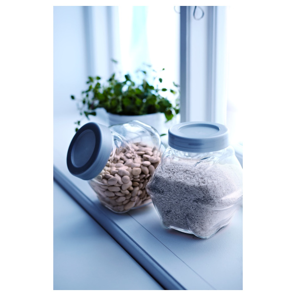 00030262 Банка с крышкой, стекло/цвет алюминия, 1.8 л