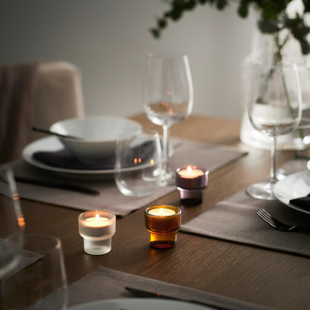 20605904 Набор подсвечников для греющей свечи, разные цвета, 5,5 см, 3 шт