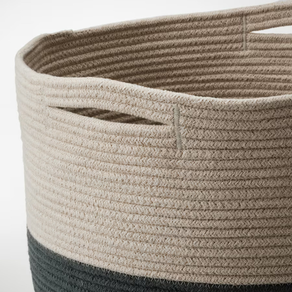 40542864 Корзина, натуральный/серо-зеленый, 47х43 см