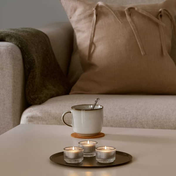 10533615 Тарелка для свечи, темно-зеленый, 22 см