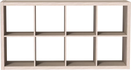 00654 Стеллаж, 77х147х38 см, дуб беленый