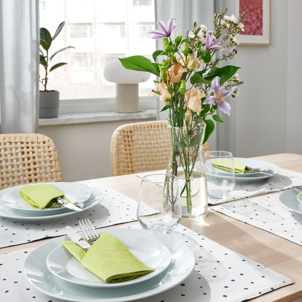 20542266 Салфетка бумажная, светло-зеленый, 33x33 см, 50 шт