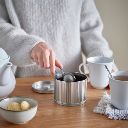 90605689 Банка с крышкой, для кофе/чая/серебристый, 0,6 л