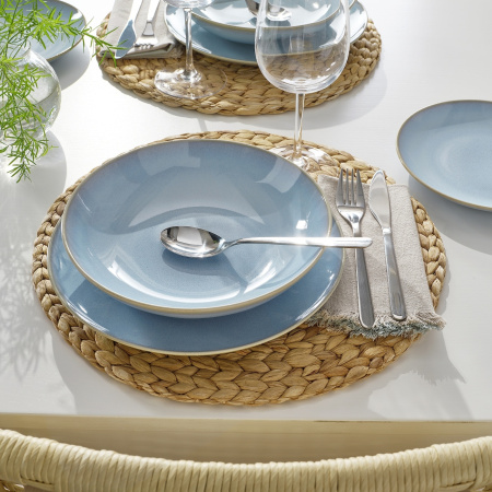 40600415 Тарелка глубокая, светло-голубой, 23 см