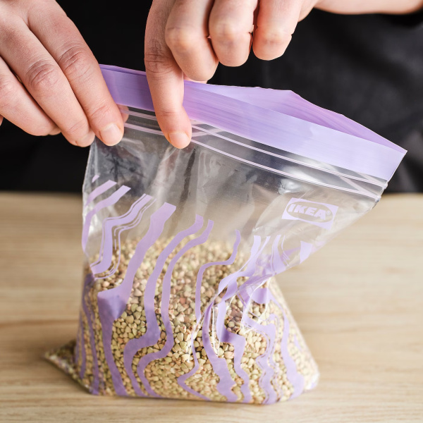 70579912 Пакет закрывающийся, сиреневый, 1 л, 20 шт.