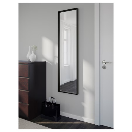 30320321 Зеркало, черный, 40x150 см