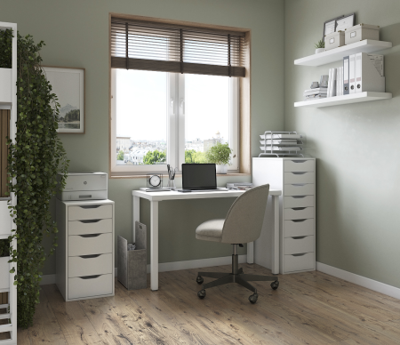 00463 Стол письменный, белый, 2/ТТ, 140x75x55 см