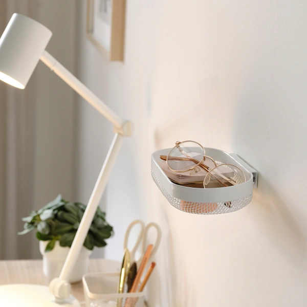 40515634 Настенный модуль для хранения, белый, 20x11x3 см