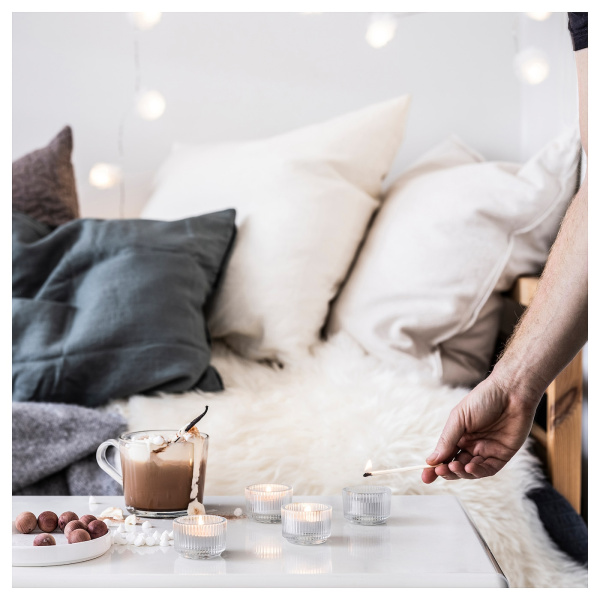 40533628 Свеча греющая ароматическая, ваниль/бледный серо-зеленый, 3,5 часа, 30 шт.