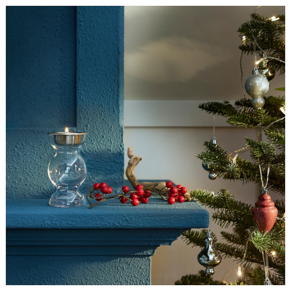 90559927 Подсвечник для греющей свечи, прозрачное стекло, 14 см