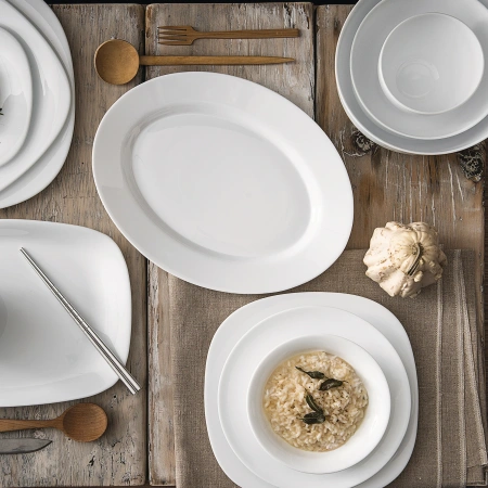 498860-6 Набор тарелок, белый, 27х27 см, 6 шт