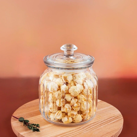 96374 Банка с крышкой, прозрачное стекло, 900 мл