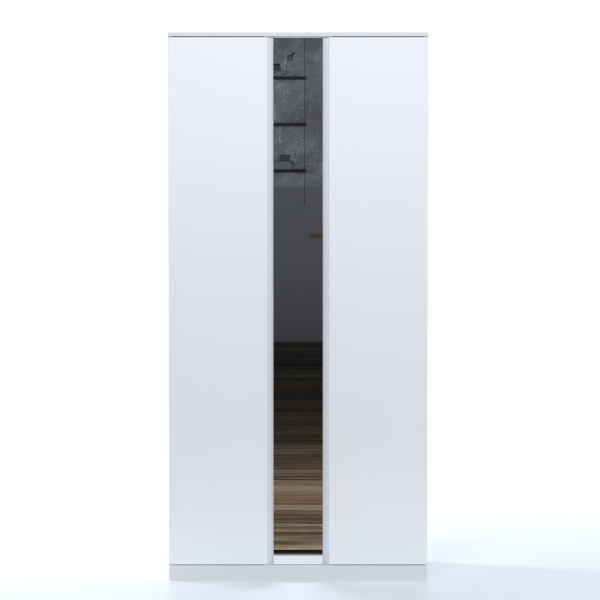 01194 Шкаф распашной с зеркалом, 222х105х57 см