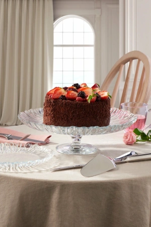 95832 Блюдо сервировочное на ножке, прозрачный, 31.5 см