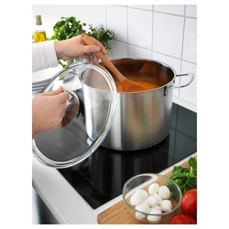 10379176 Кастрюля с крышкой, нержавеющ сталь/стекло, 10 л