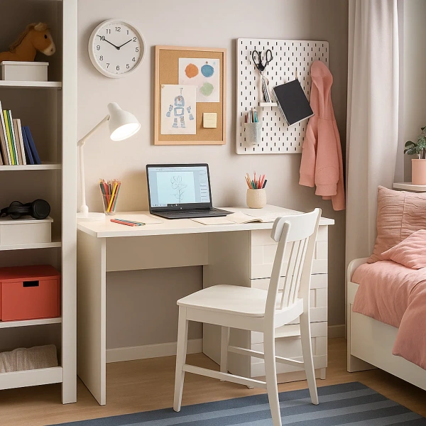 724858 Стол письменный 3S, белый, 120,4x76,6x60 см