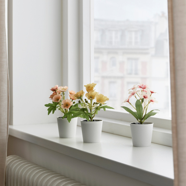 40535731 Искусственное растение в горшке, смесь цветов для дома, 3 шт