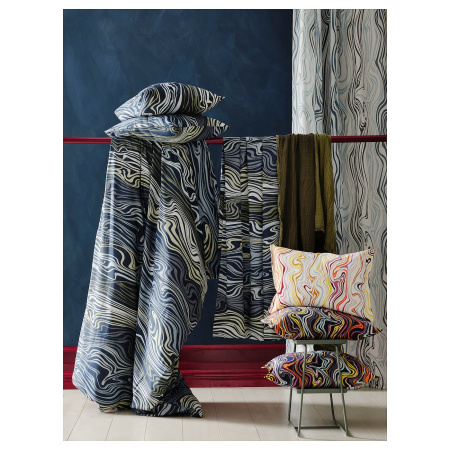 30570065 Пододеяльник и 2 наволочки, синий / разноцветный, 200x200 / 50x60 см