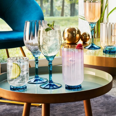 199423-4 Набор стаканов, прозрачное стекло, Lucent Blue, 375 мл, 4 шт