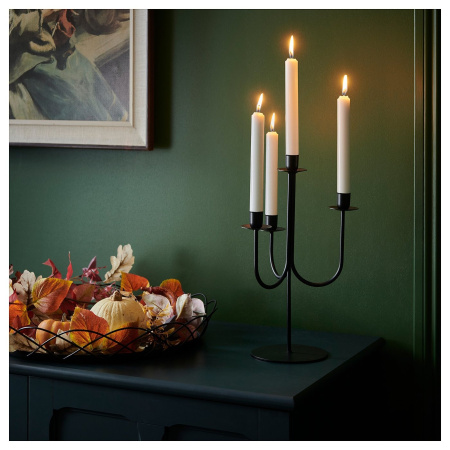 60575783 Подсвечник, черный, 37 см