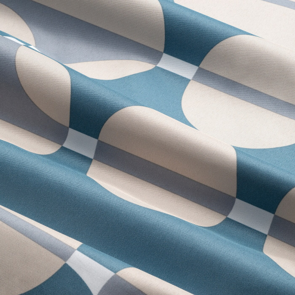 40536716 Гардины, блокирующие свет, 2 шт., голубой/Формы, 145x300 см