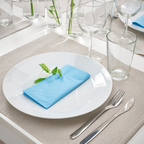 40553555 Салфетка бумажная, ярко-голубой, 33x33 см, 50 шт