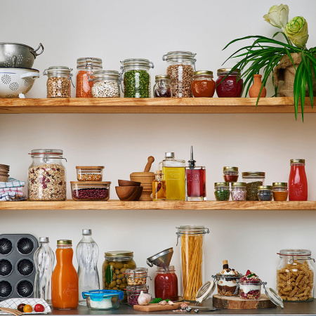 141380 Банка с крышкой, прозрачное стекло, 1.36 л