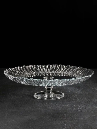 95832 Блюдо сервировочное на ножке, прозрачный, 31.5 см