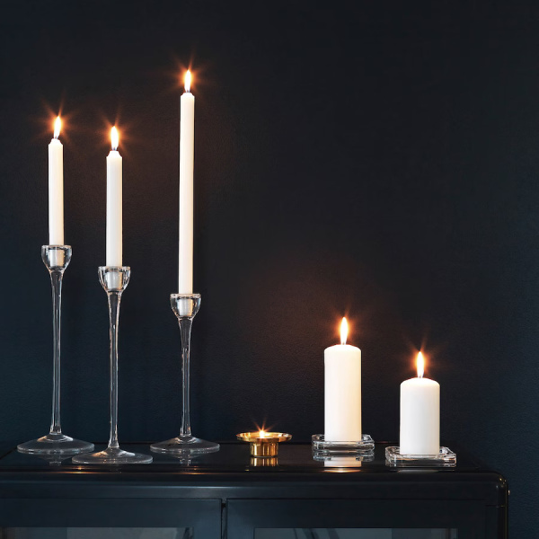 60259143 Тарелка для свечи, прозрачное стекло, 10x10 см