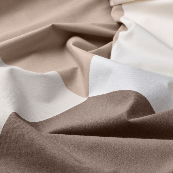 00490720 Пододеяльник и наволочка, коричневый, 150x200/50x60 см