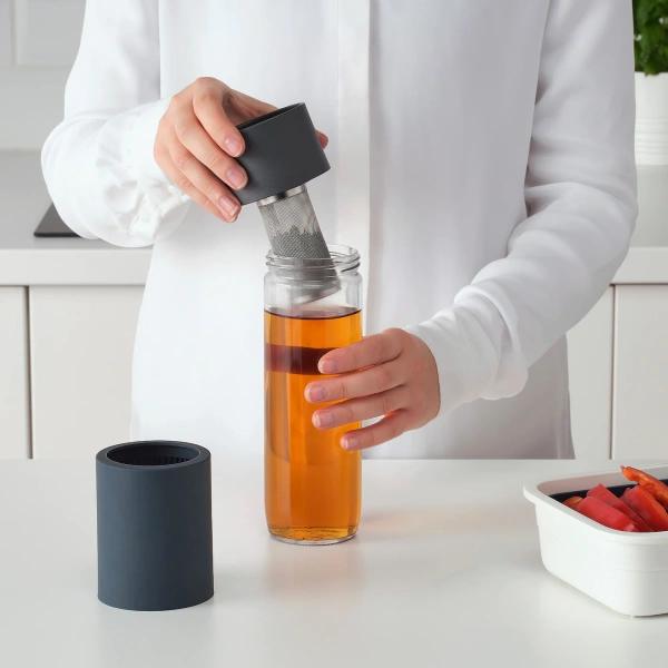 00415311 Дорожная кружка, прозрачное стекло/силикон, 0.5 л