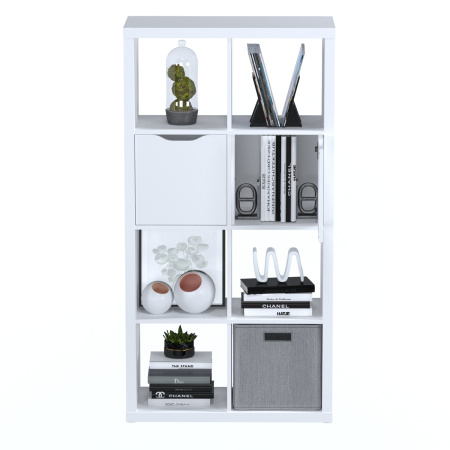 01873 Модуль с дверцей для стеллажа, 33x33x37, белый