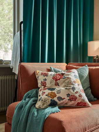 70488115 Гардины, блокирующие свет, 2 шт., зеленый, 145x300 см