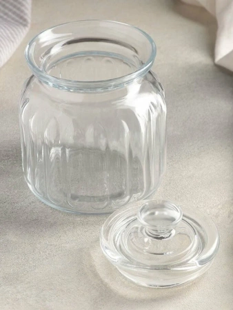 96374 Банка с крышкой, прозрачное стекло, 900 мл