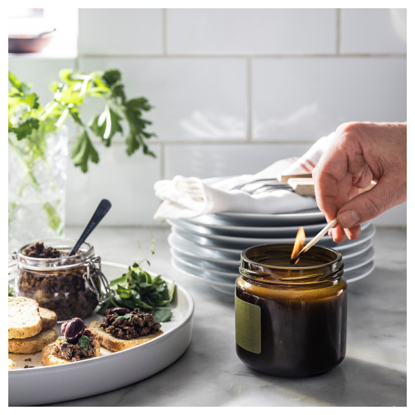 10538873 Ароматическая свеча с крышкой, весенние травы/мед коричневый, 40 часов